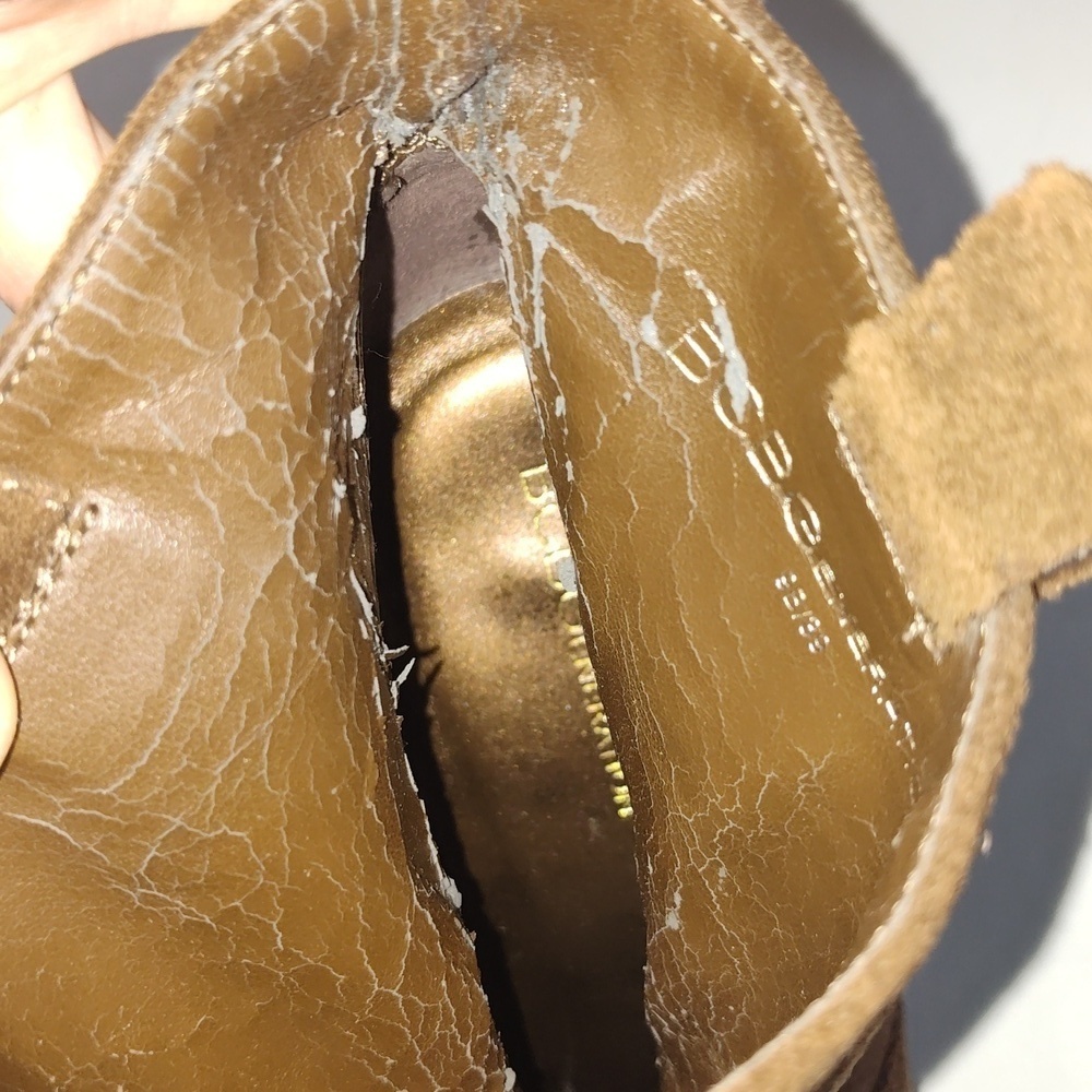 BCBG Distressed High Heel Sandra Cowboy Boots Size 9 Brown - Picture 9 of 13